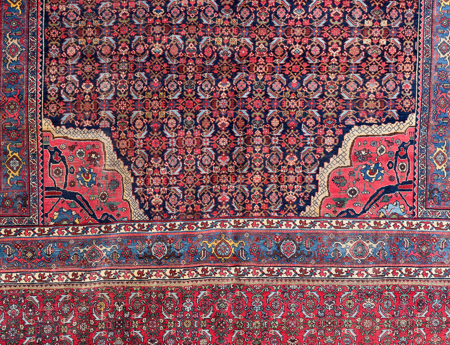 12’10”x20’3” Rare Palace Size Hand-Knotted Triclinium Bidjar Persian Area Rug