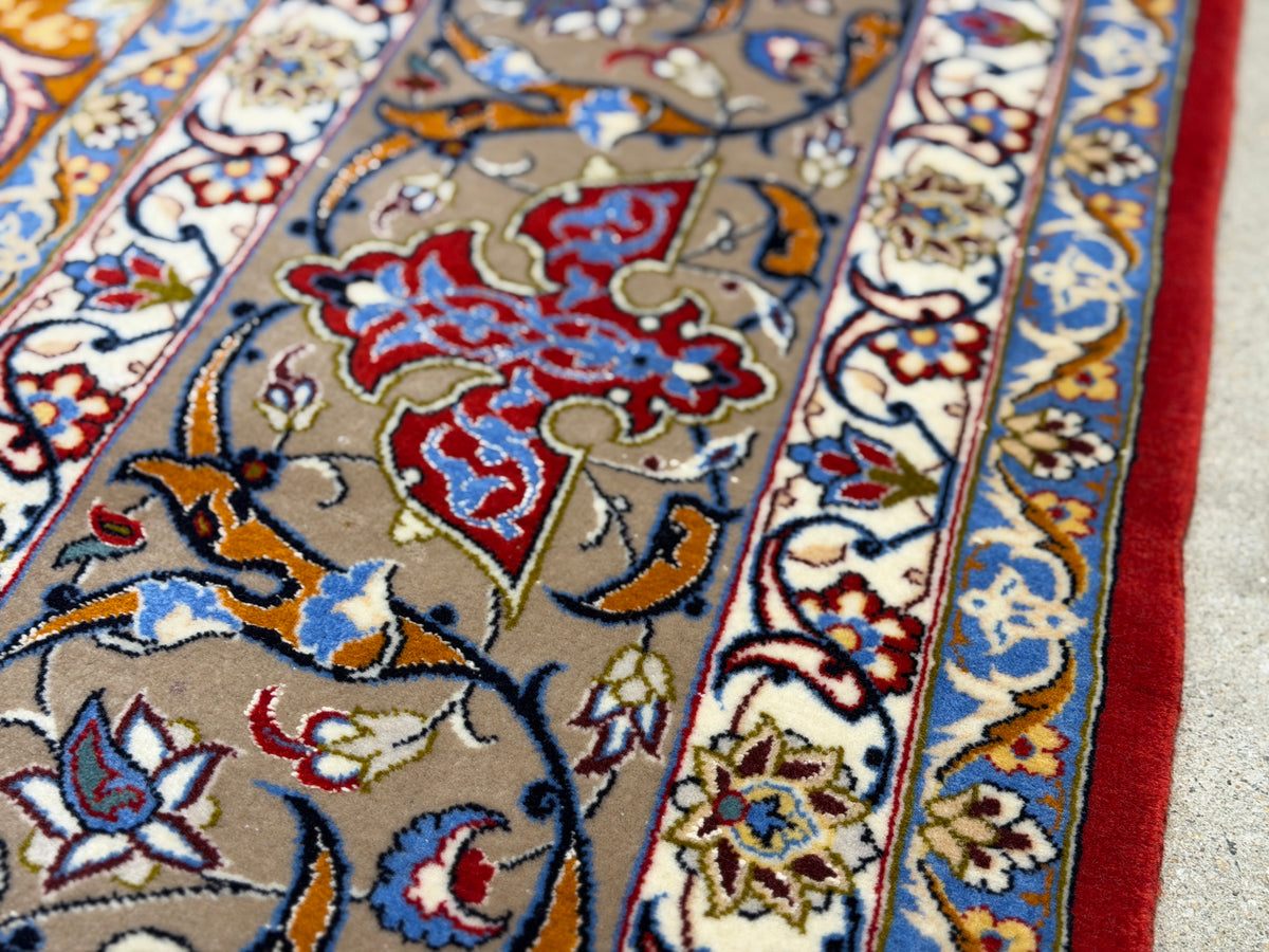 Hand-Knotted Persian Isfahan Rug - 6’11”x9’10”