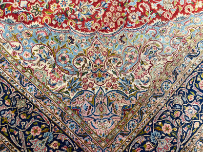 Antique Hand-Knotted Persian Kerman Rug - 9’11”x13’4”