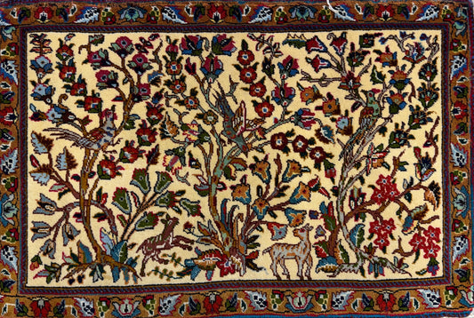 Hand-Knotted Persian Tabriz Rug - 2’x3’