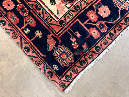 5’6”x8’6” Vintage Hand-Knotted Wool Nahavand Persian Rug 5x8 Handmade Tribal Carpet