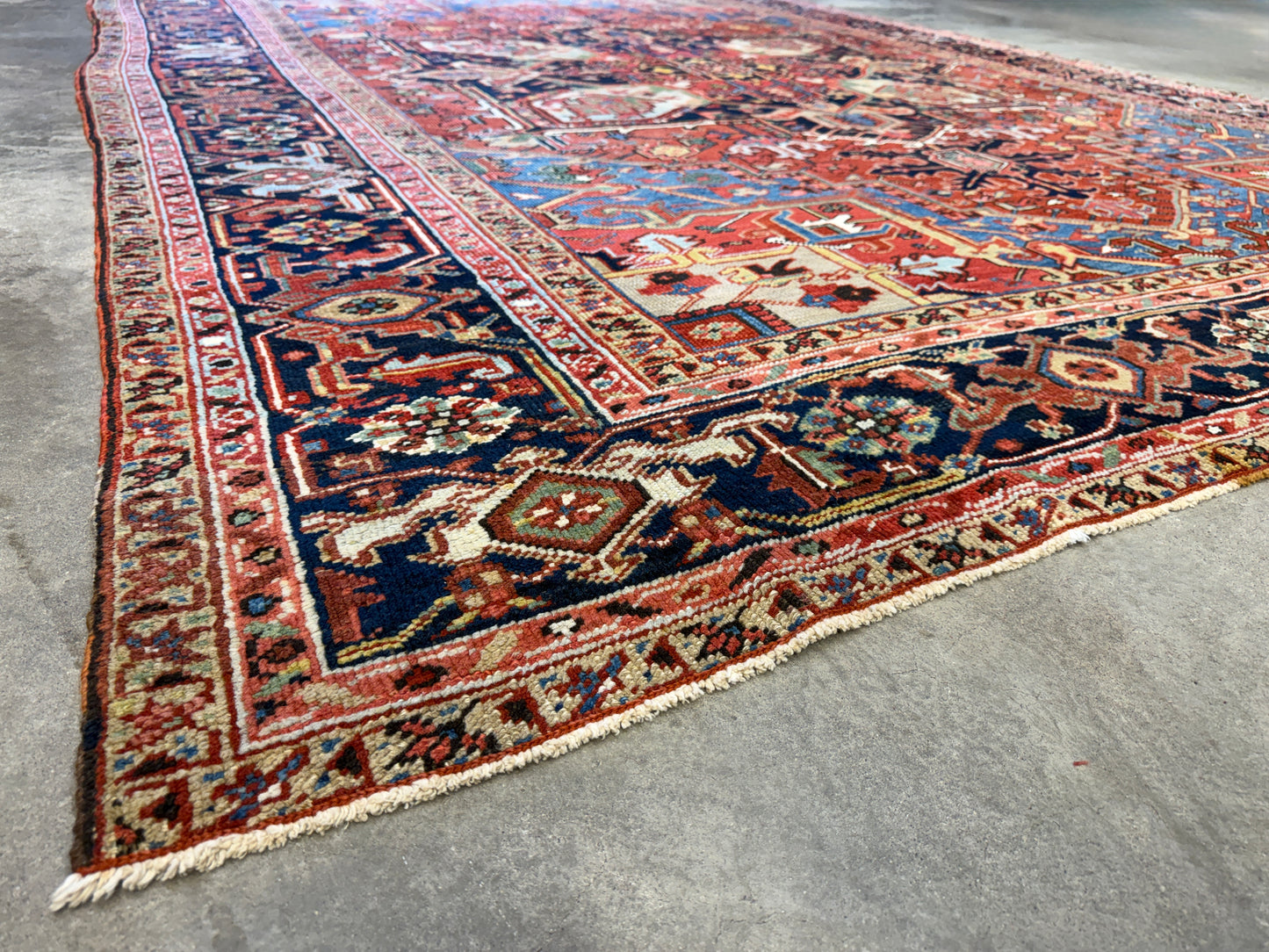 Hand-Knotted Persian Heriz Serapi Rug - 8’1”x10’5”