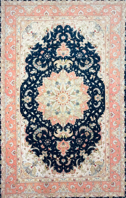 Hand-Knotted 70 Raj Persian Tabriz Rug - Signed Dolatkhah - 6’6”x10’3”