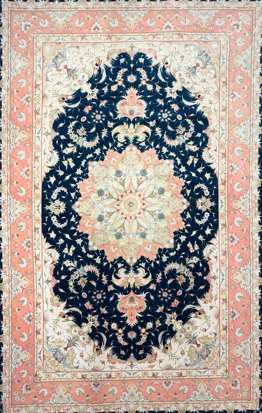 Hand-Knotted 70 Raj Persian Tabriz Rug - Signed Dolatkhah - 6’6”x10’3”