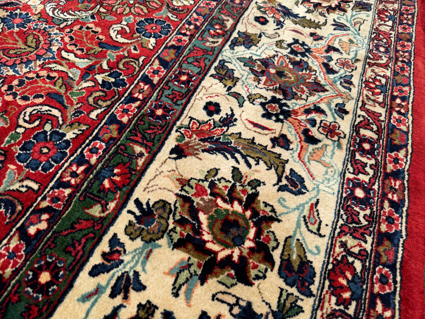 Hand-Knotted Persian Sarouk Rug - 10’x21’8”