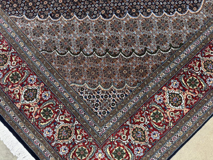 Hand-Knotted Persian Tabriz Mahi Rug - 6'7"x9'10"