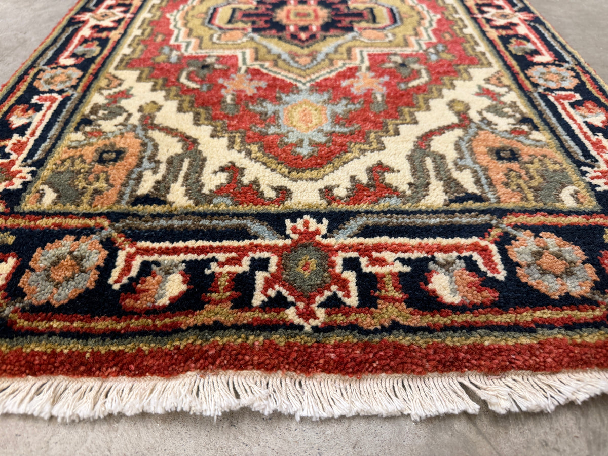 Hand-Knotted IndoHeriz Rug - 2’x3’