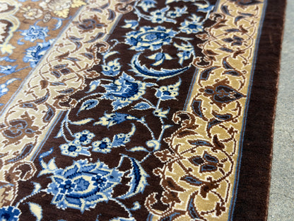 Hand-Knotted Silk Persian Qum Rug - Signed Ahmadi - 3’3”x4’10”