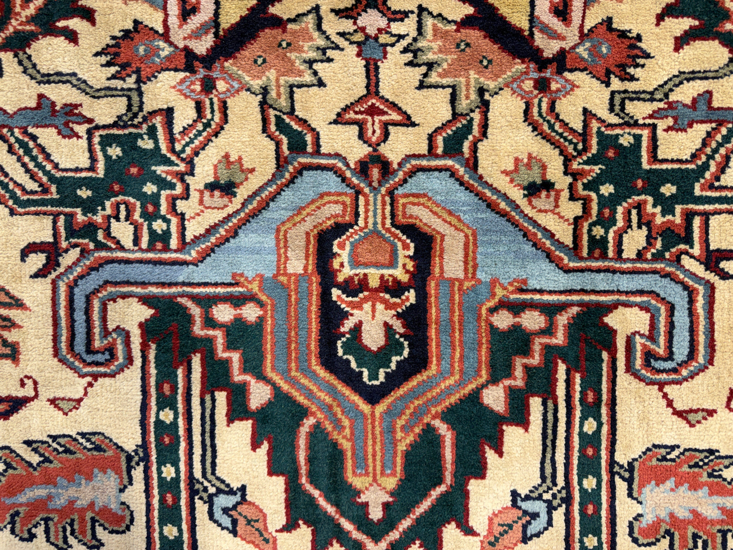 8’x9’11” Hand-Knotted Wool IndoHeriz Area Rug