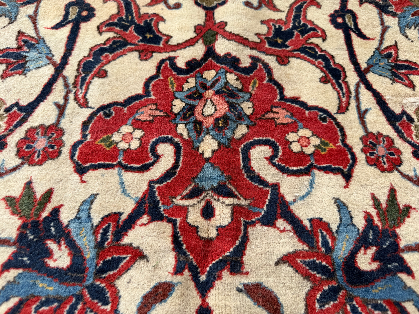 Antique Hand-Knotted Persian Isfahan Rug - 11’2”x18’