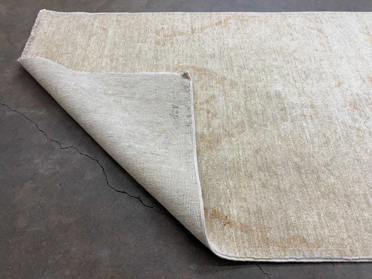 2’9”x13’6” Hand-Knotted Wool Abstract Runner 2x13 Handmade Beige Rug