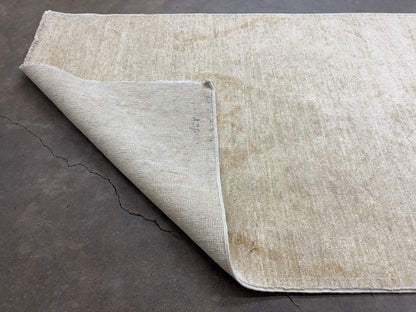 2’9”x13’6” Hand-Knotted Wool Abstract Runner 2x13 Handmade Beige Rug