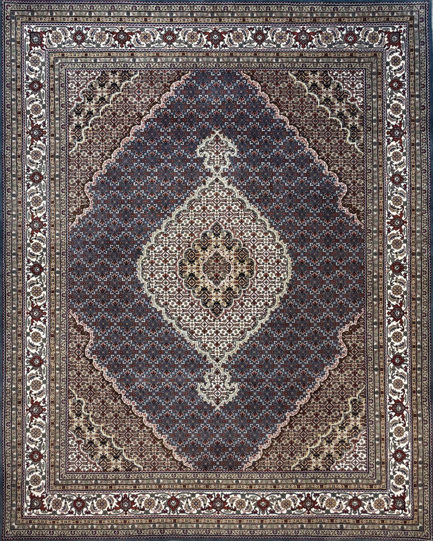 8’x10’ Hand-Knotted Wool IndoMahi Tabriz Area Rug