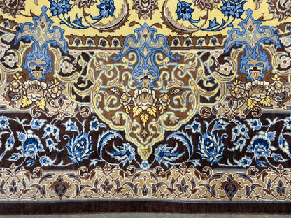 Hand-Knotted Silk Persian Qum Rug - Signed Ahmadi - 3’3”x4’10”