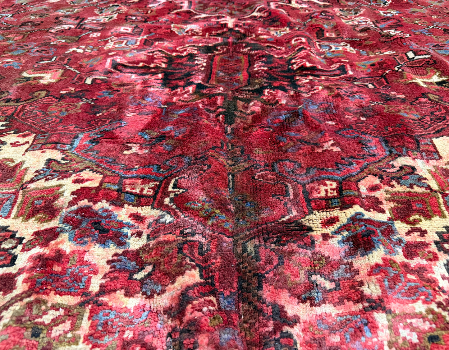 Hand-Knotted Persian Heriz Rug - 10’3”x13’3”