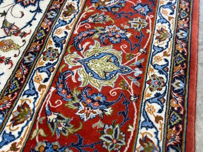 Hand-Knotted Persian Isfahan Rug - Signed Qorbani -  6’9”x10’3”