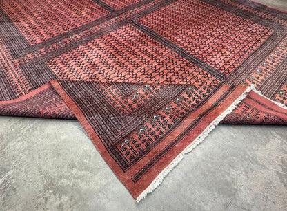 Hand-Knotted Bokhara Rug - 9'x12'
