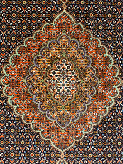 Hand-Knotted Persian Tabriz Mahi Rug - 5'x6'10"