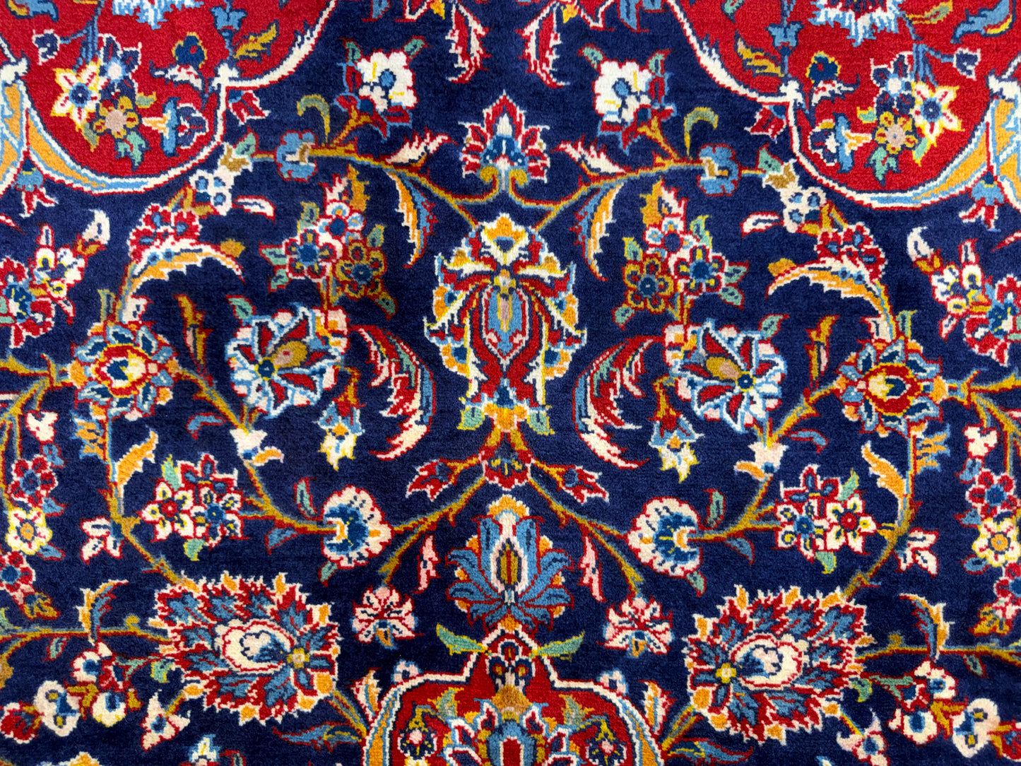 Hand-Knotted Persian Kashan Rug - 9’7”x13’3”