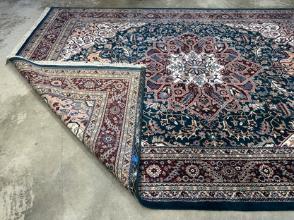 9’9”x13’10” Hand-Knotted Wool IndoHeriz Area Rug