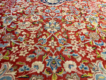 Antique Hand-Knotted Persian Kerman Rug - 9’11”x13’4”