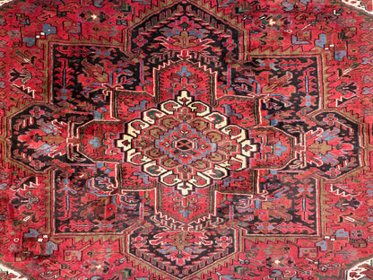 10’1”x12’6” Hand-Knotted Persian Heriz Area Rug