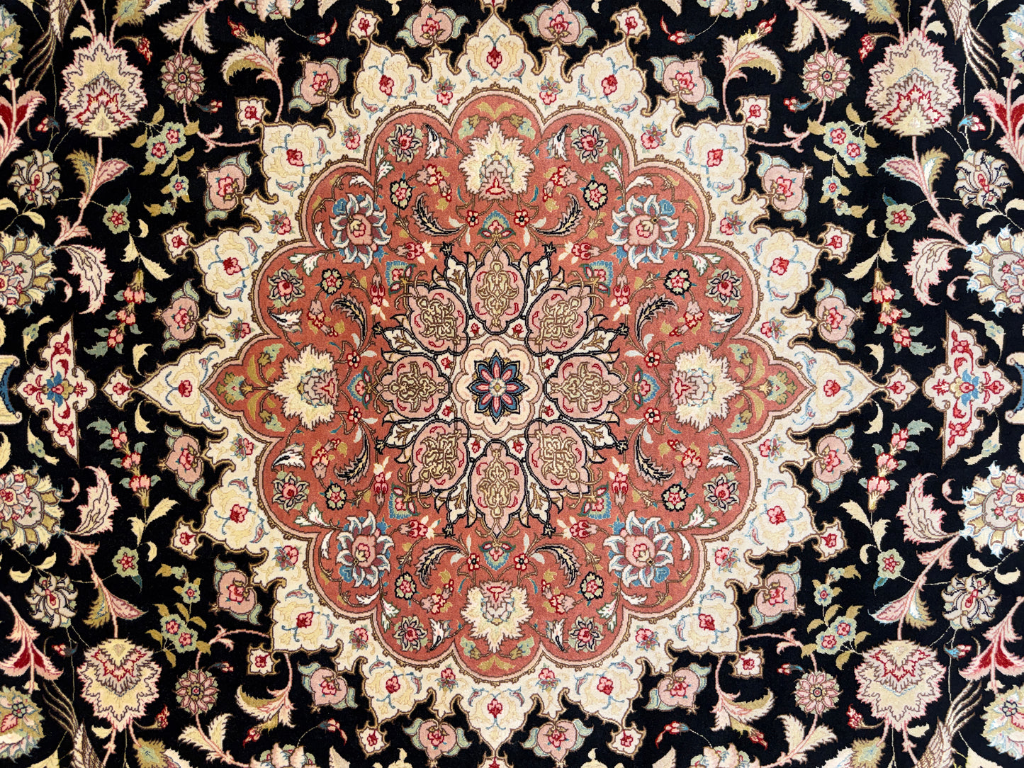 Hand-Knotted 60 Raj Persian Tabriz Rug - 10’x12’9”