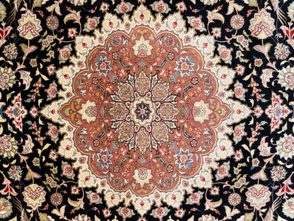 Hand-Knotted 60 Raj Persian Tabriz Rug - 10’x12’9”