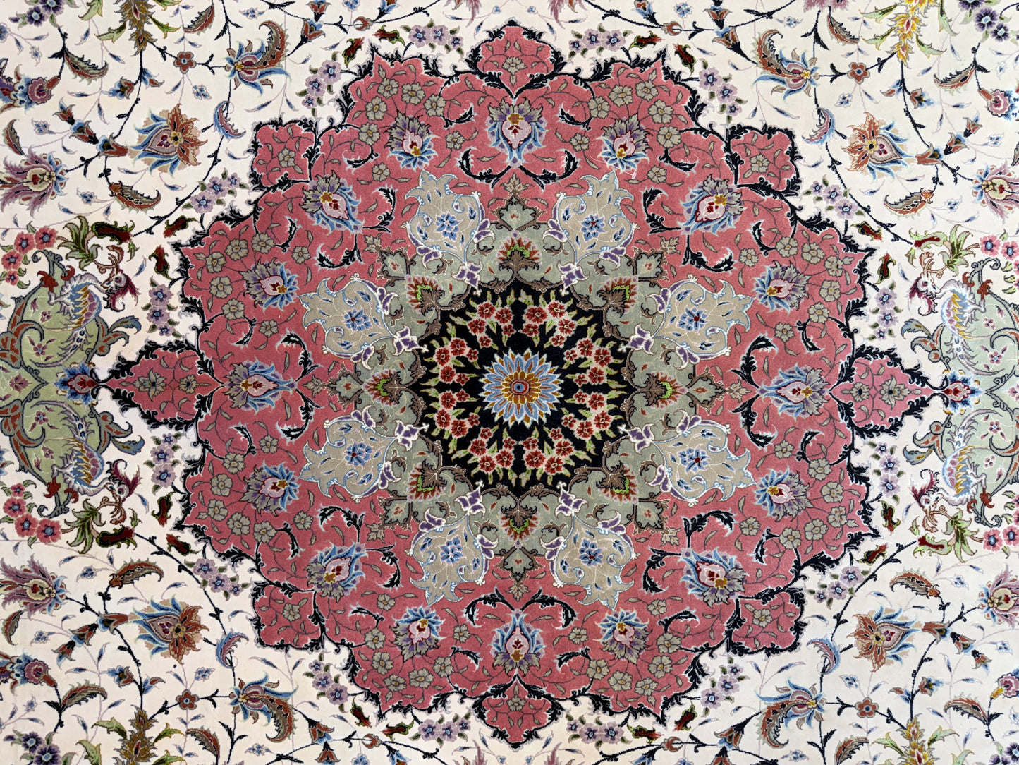 Hand-Knotted 80 Raj Persian Tabriz Rug - Signed Ghadimi - 9’9”x12’11”
