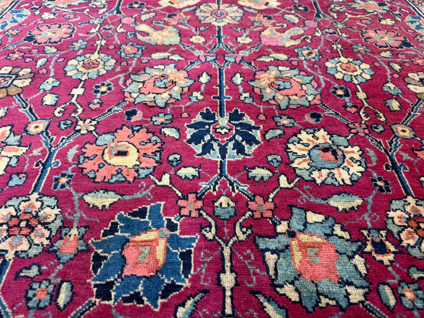 Hand-Knotted Antique Persian Kashan Rug - 4’5”x6’4”