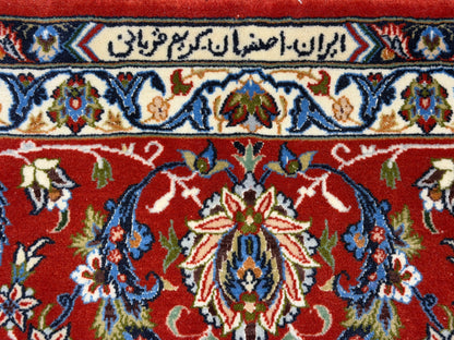 Hand-Knotted Persian Isfahan Rug - Signed Qorbani -  6’9”x10’3”