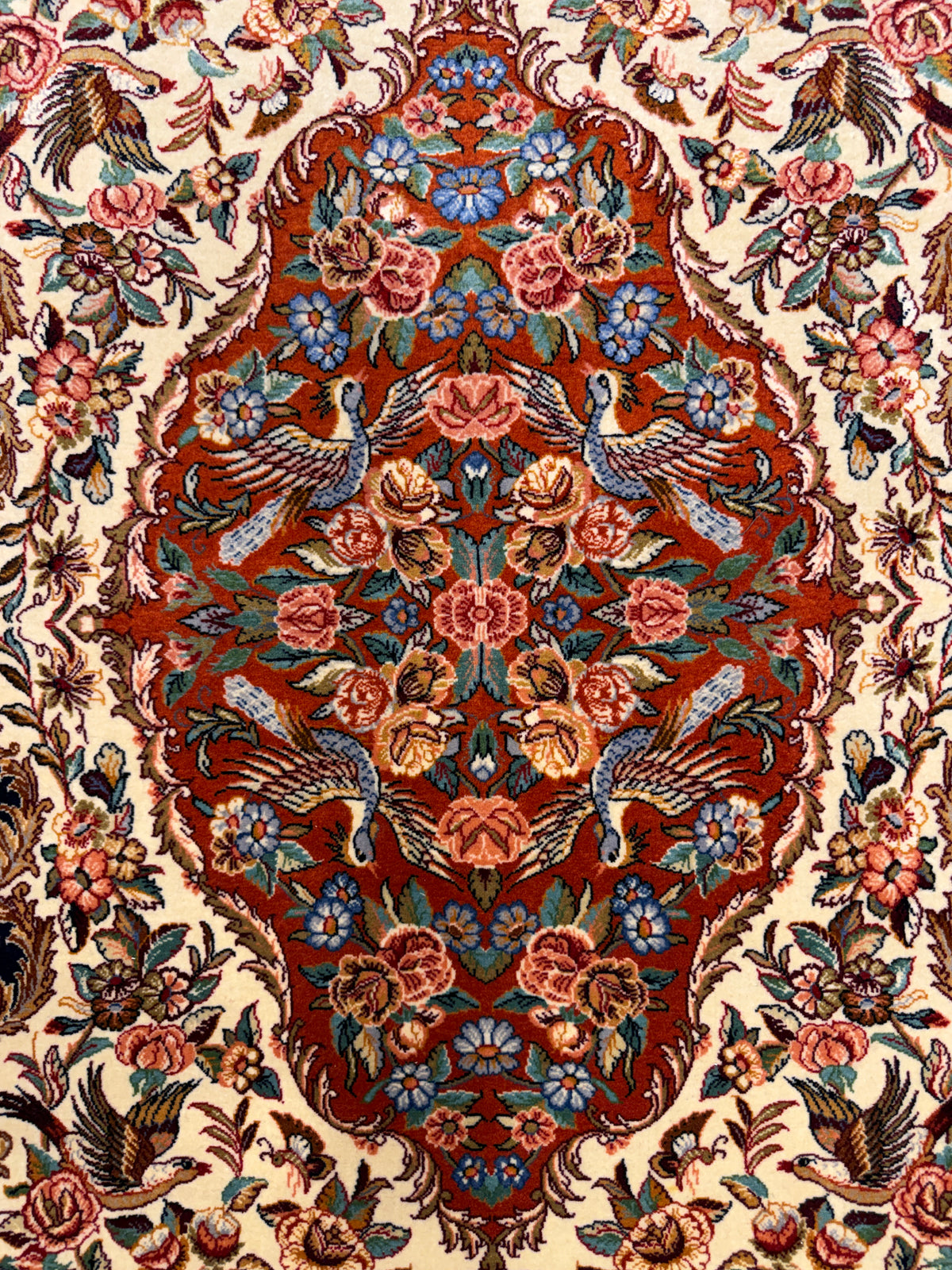 Hand-Knotted Persian Sarouk Rug - 4’5”x6’6”