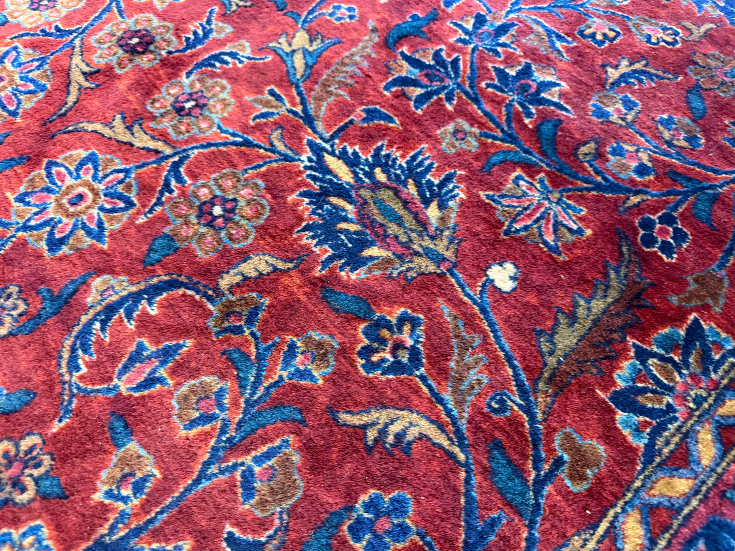 Hand-Knotted Manchester Persian Kashan Rug - Signed - 10’7”x16’6”