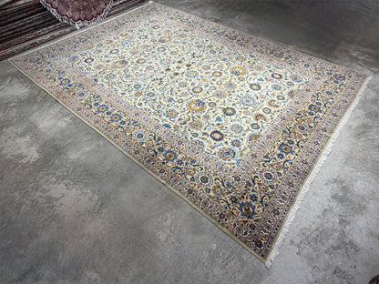 Hand-Knotted Persian Kashan Rug - Signed - 10’5”x13’10”