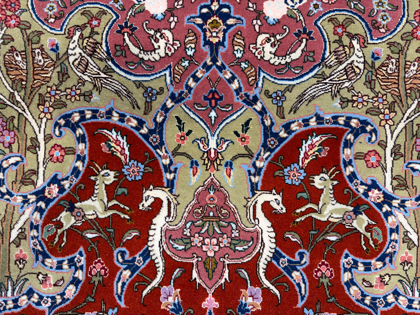 Hand-Knotted 70 Raj Persian Tabriz Pictorial Rug - 10’4”x13’3”