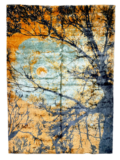 Hand-Knotted Mystical Forest Rug - 5’7”x7’11”