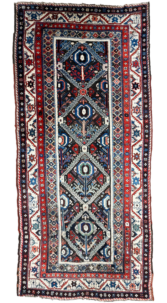 Antique Hand-Knotted Russian Kazak Rug - 4’3”x9’4”