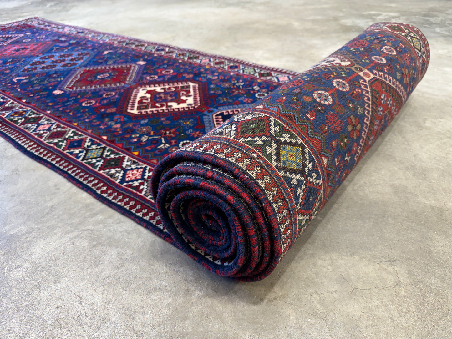 Hand-Knotted Yalameh Persian Runner - 2’11”x18’4”