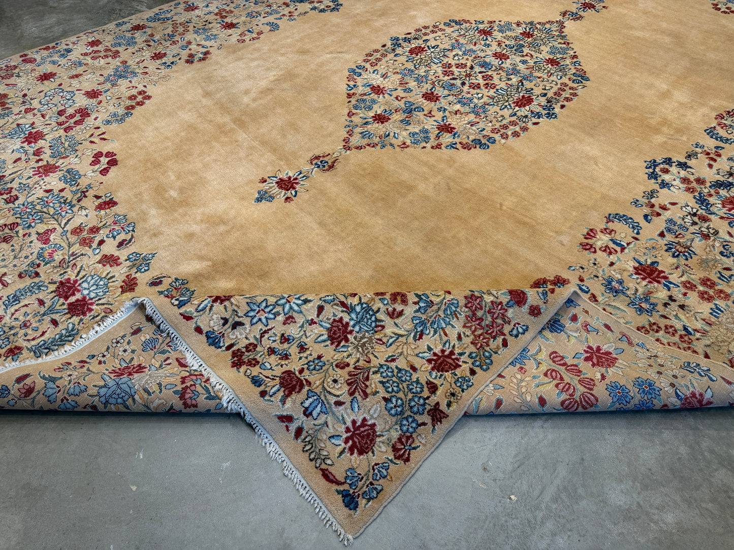 10’x13’ Hand-Knotted Persian Kerman Area Rug
