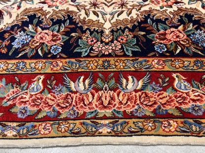 Hand-Knotted Persian Sarouk Rug - 4’5”x6’6”