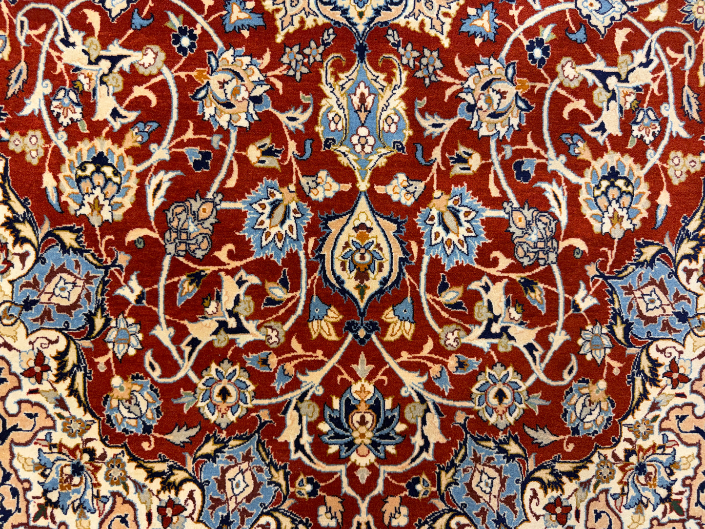 Hand-Knotted Antique Persian Isfahan Rug - 3’4”x5’6”