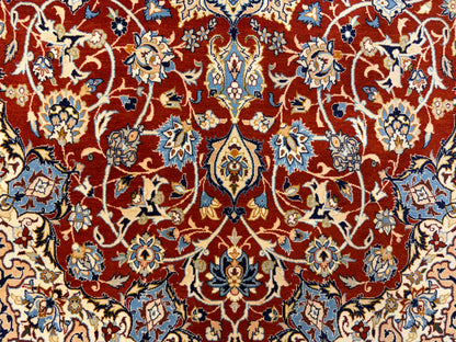 Hand-Knotted Antique Persian Isfahan Rug - 3’4”x5’6”