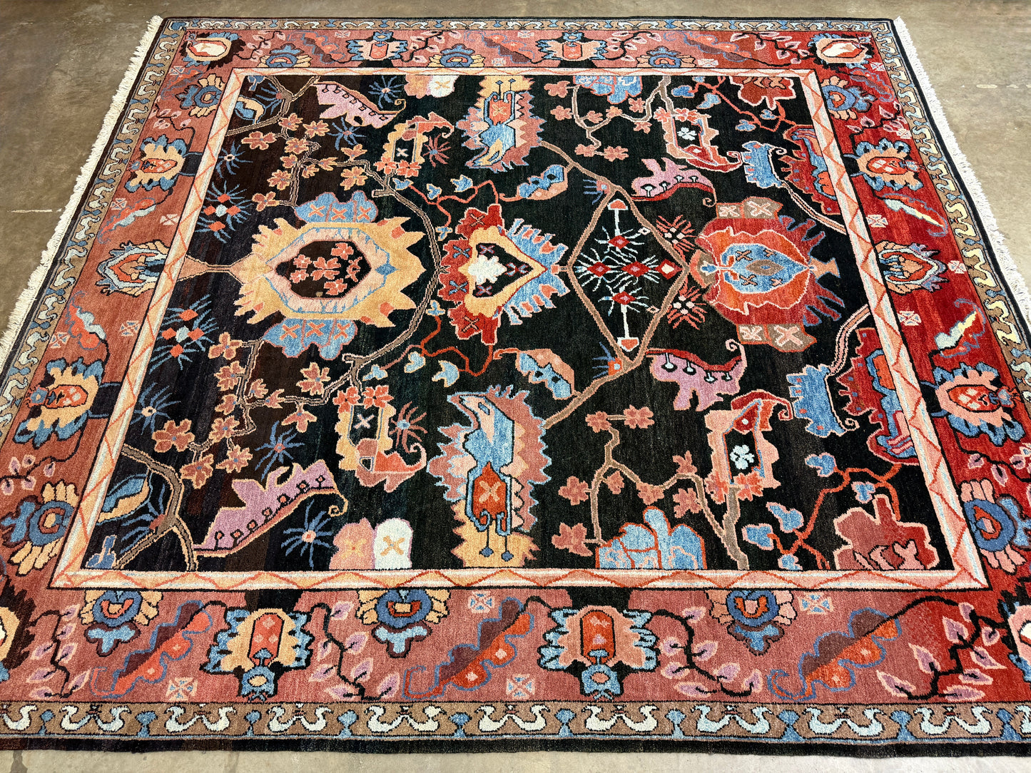 Hand-knotted Oushak Rug - 11’x12’
