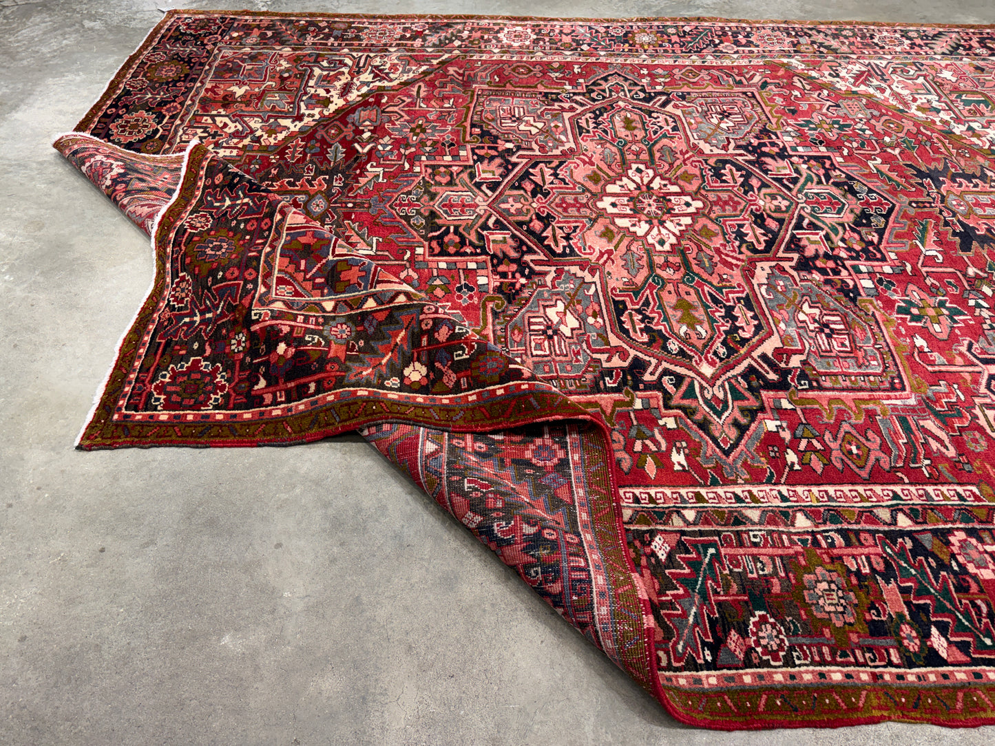 Hand-Knotted Persian Heriz Rug - 8’3”x10’9”