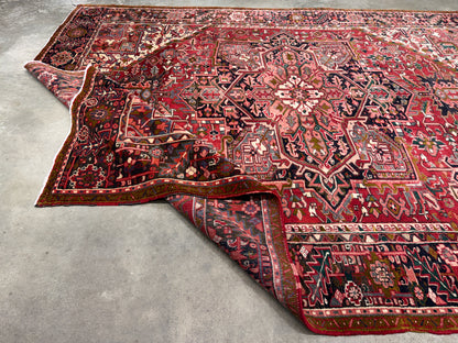 Hand-Knotted Persian Heriz Rug - 8’3”x10’9”