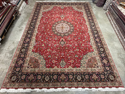 11’6”x16’3” Hand-Knotted Very Fine Wool Persian Tabriz Area Rug 60 Raj