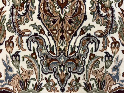 Hand-Knotted Pictorial Persian Isfahan Rug - 3’7”x5’10”