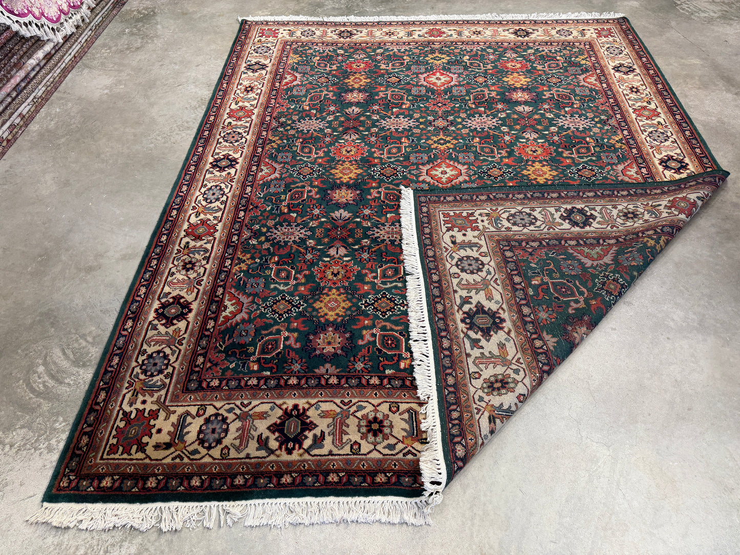 8’x9’10” Hand-Knotted Wool Indo-Sultan Area Rug