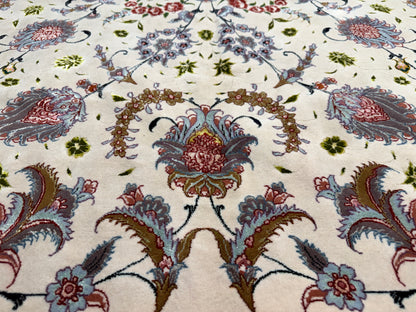 13’x19’10” Very Fine Hand-Knotted 80 Raj Persian Tabriz Rug - Signed