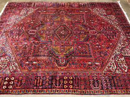 Hand-Knotted Persian Heriz Rug - 10’2”x12’11”